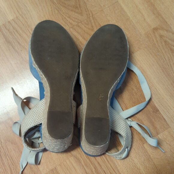 VIONIC Maris Aruba Espadrille Wedge Sandals Womens 10 Blue Ankle Strap - Picture 6 of 8